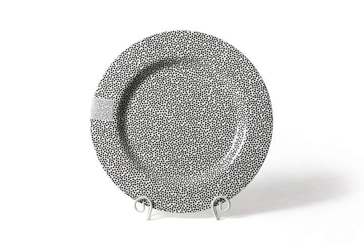 Black Small Dot Big Entertaining Round Serving  Platter