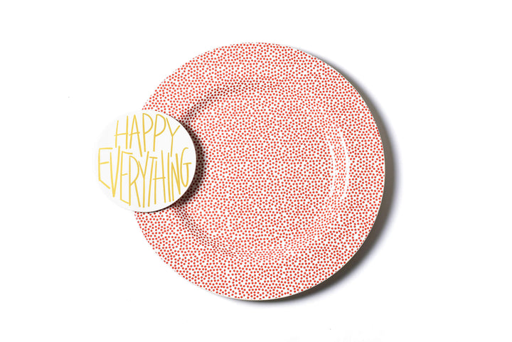Red Small Dot Big Entertaining Round Platter