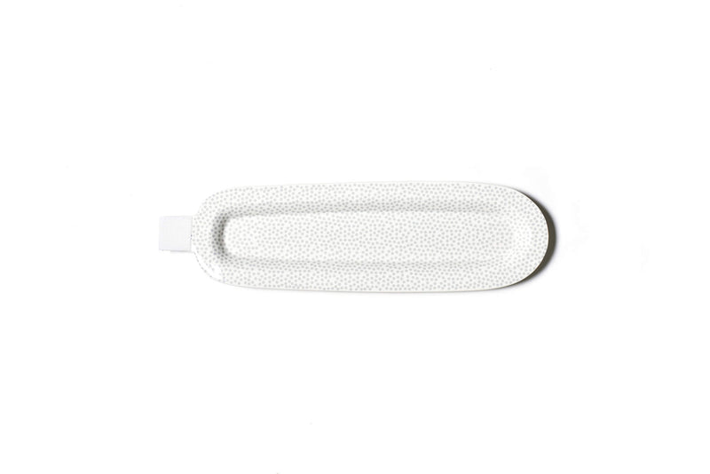 Stone Small Dot Mini Skinny Oval Serving Platter with Hook-and Loop Attachment