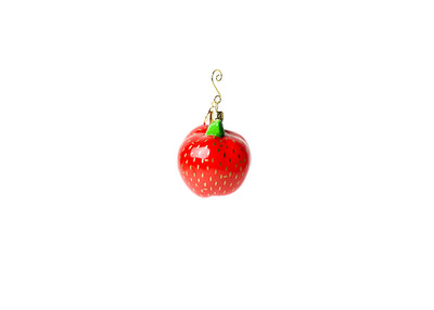 Apple Gold Glass Shaped Ornament