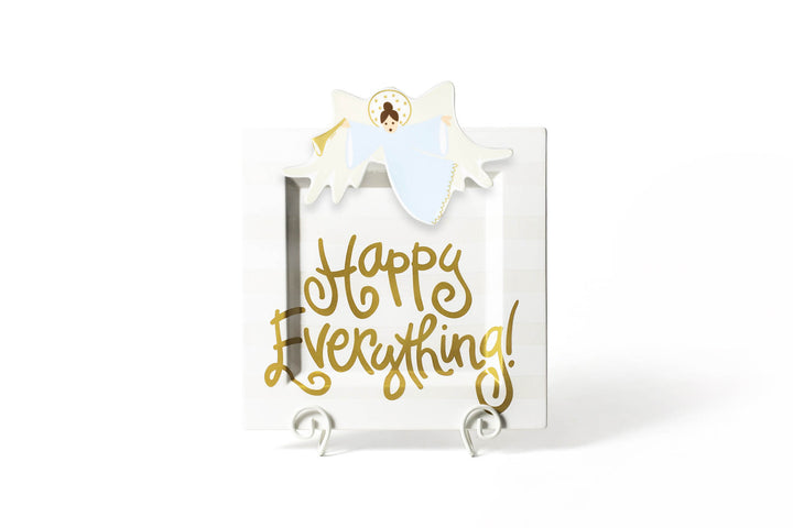 Angel Big Attachment on White Stripe Big Happy Everything! Square Platter