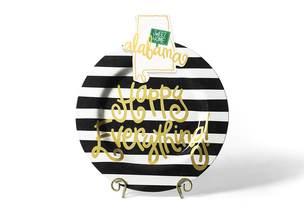 Alabama Big Attachment on Black Stripe Big Happy Everything! Platter