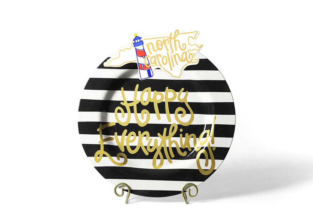 Black Stripe Big Round Platter with North Carolina Big Attachment
