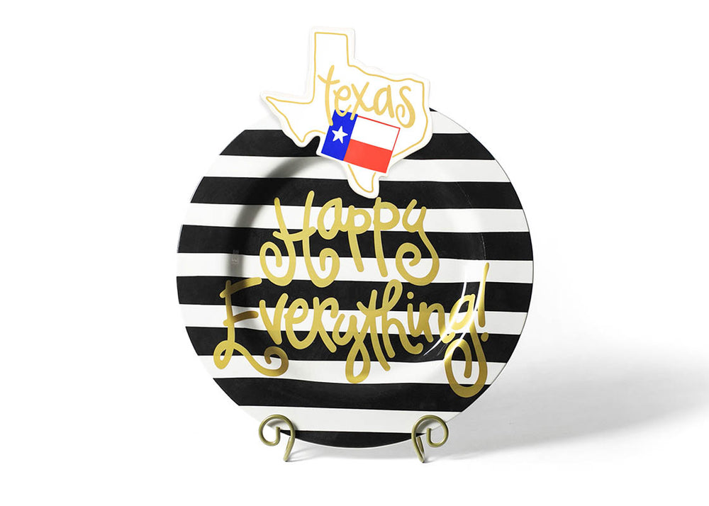 Black Stripe Big Round Platter with Texas Big Attachment