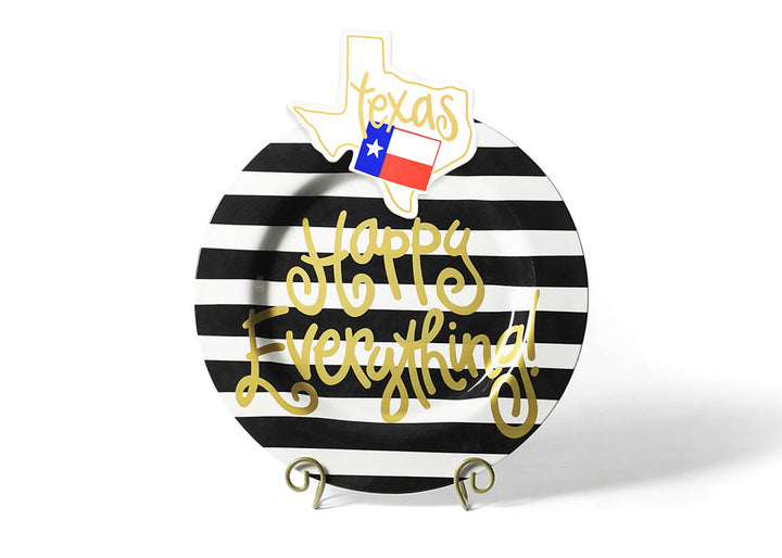 Black Stripe Big Round Platter with Texas Big Attachment
