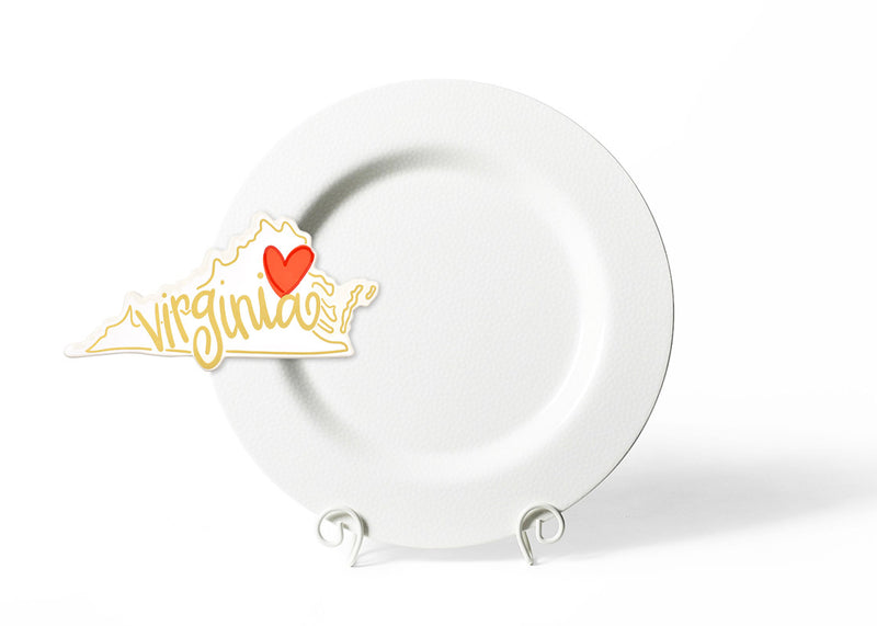 White Small Dot Big Round Platter on Plate Stand with Virginia Big Attachment 