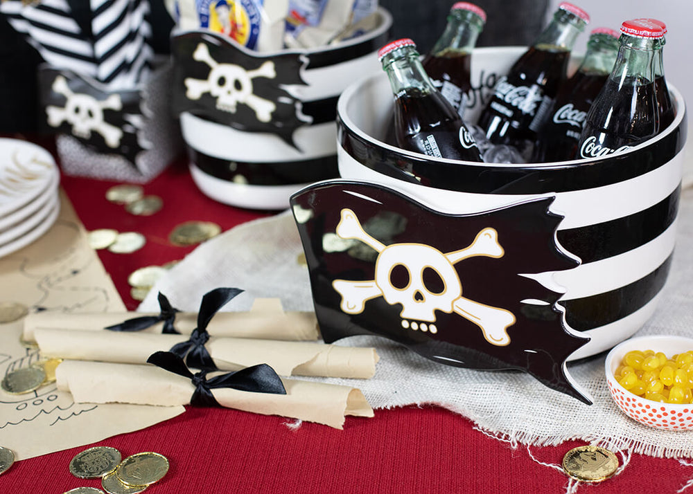 Pirate Flag Big Attachment on Black Stripe Big Bowl