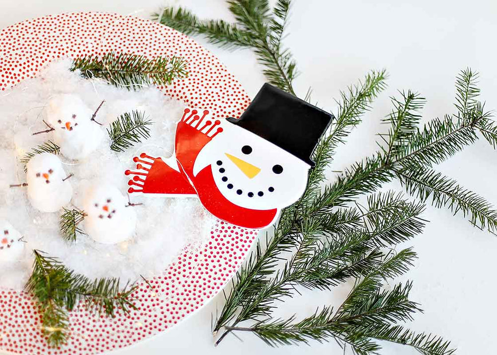 Red Small Dot Big Platter with Top Hat Frosty Big Attachment