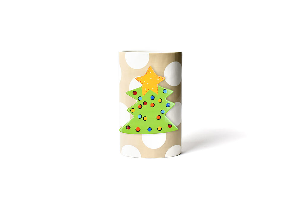 Neutral Dot Big Oval Vase with Tree Big Attachment