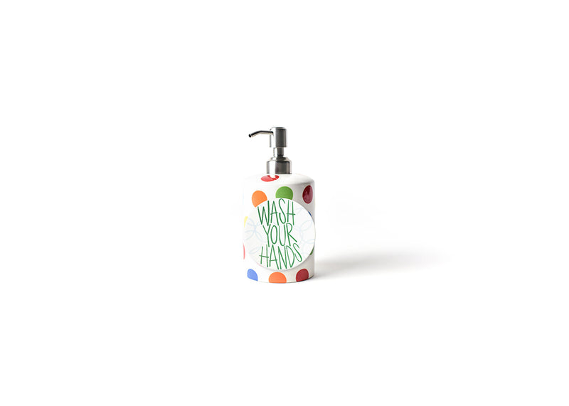 Bright Dot Mini Cylinder Soap Pump with Wash Your Hands Bubbles Mini Attachment