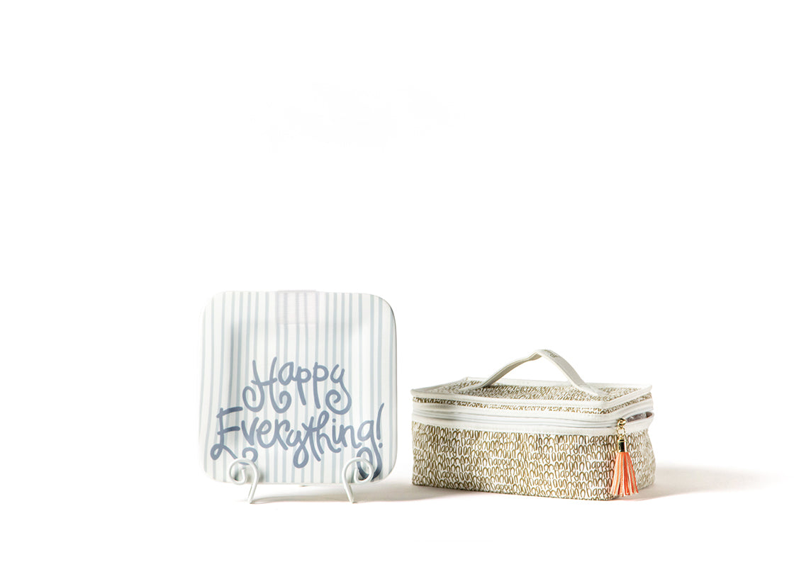 Stone Skinny Stripe Mini Happy Everything! Platter with Plate Stand and Attachment Bag