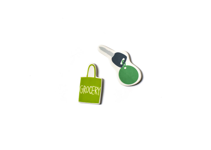 Calendar Magnets Groceries and Car Set
