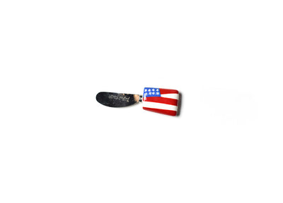 Red White and Blue Flag Shaped Handle Appetizer Spreader