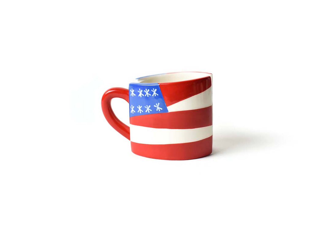 Happy Everything! Red White and Blue Flag Shaped Mug