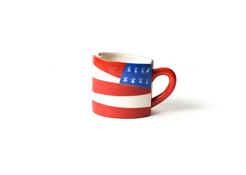 Large Comfort Handle on Flag Shaped Mug