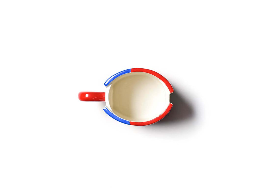 Top View Interior of Mug Shaped Like Flag