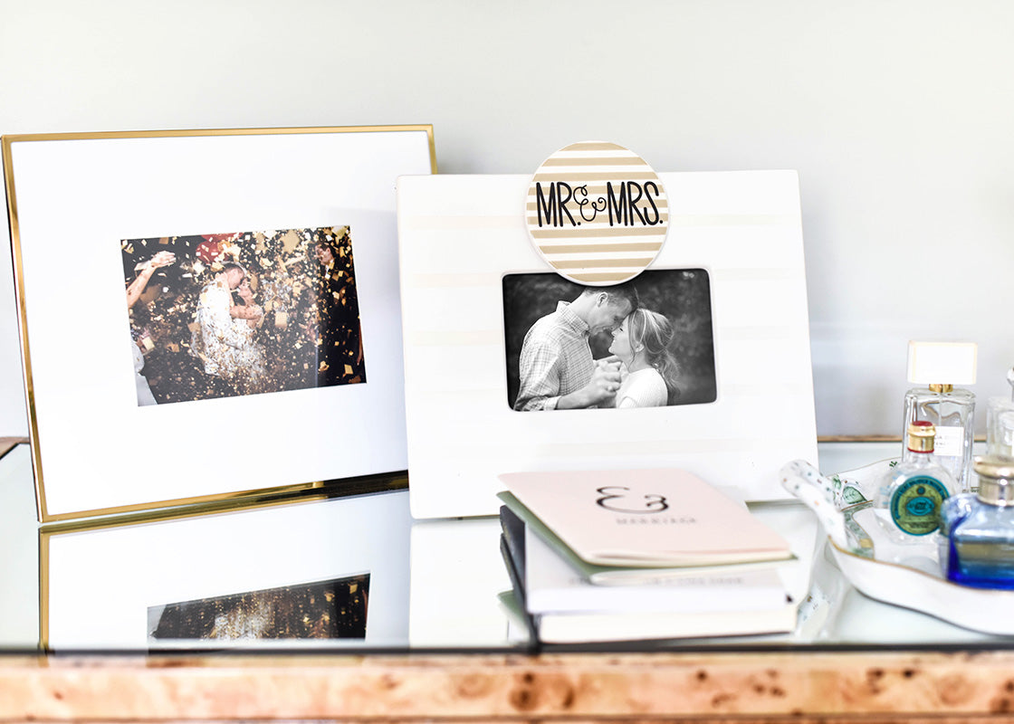 White Stripe Mini Frame | Home Gift | Happy Everything!