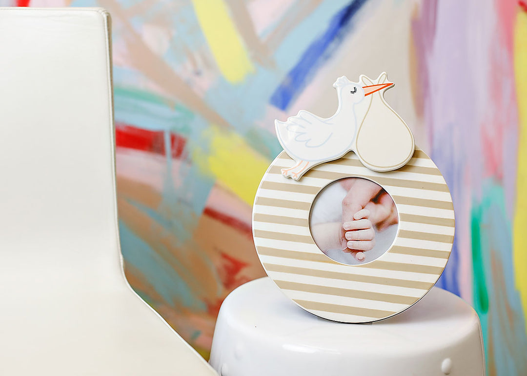Happy Decor Mini Round Neutral Frame Medium Stripe