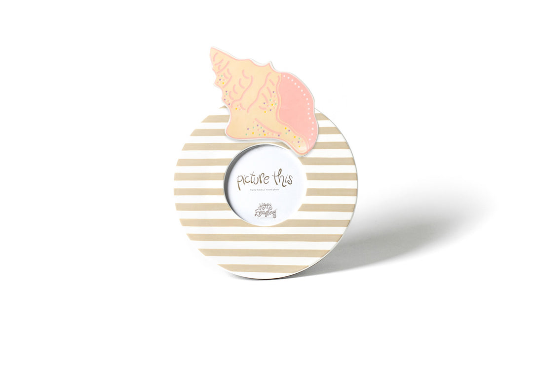 Mini Attachment on Mini Round Frame Neutral Stripe Design