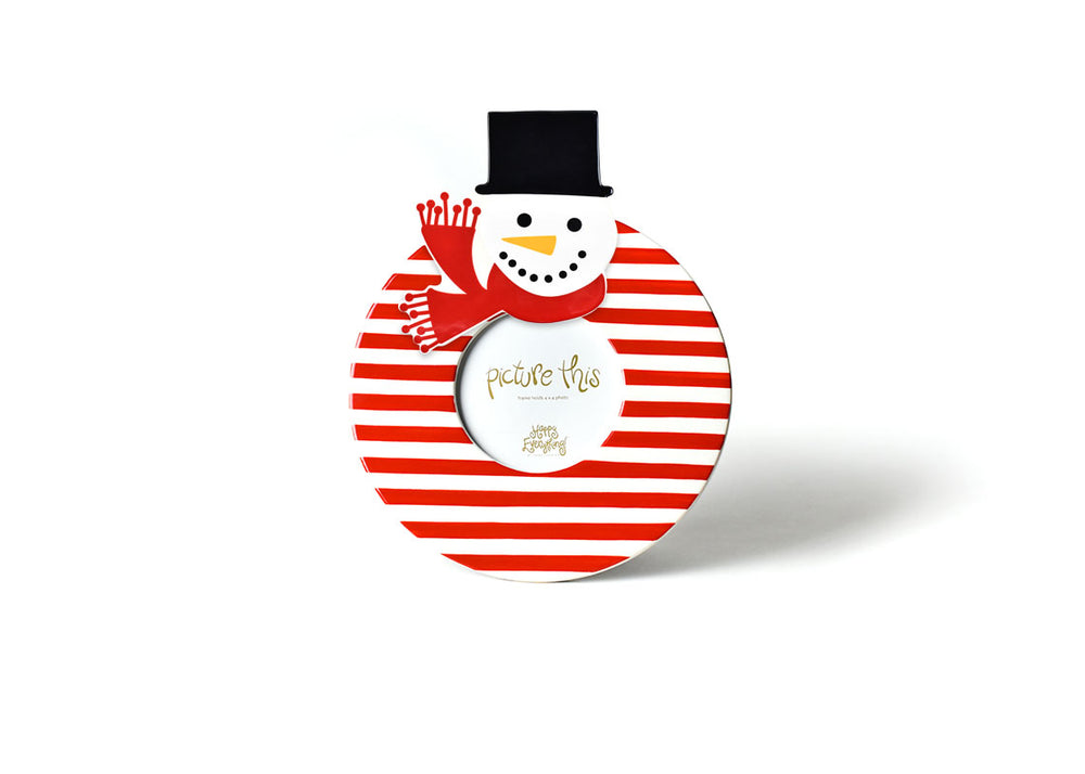 Seasonal Mini Attachment on Round Frame Red Medium Stripe Design