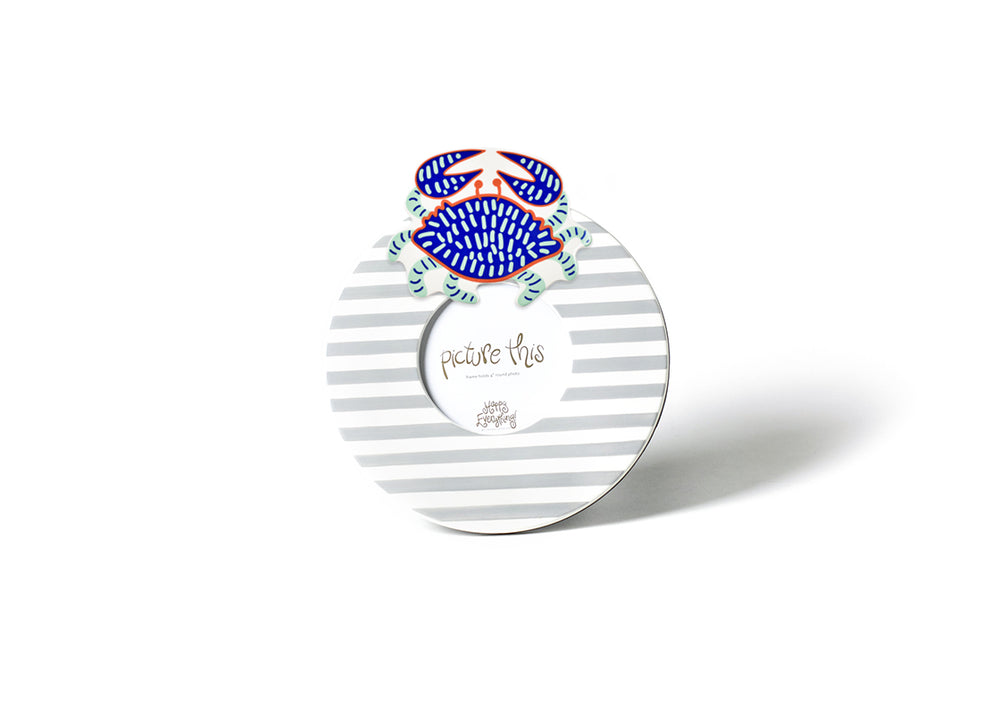 Crab Mini Attachment on Round Frame Stone Medium Stripe Design