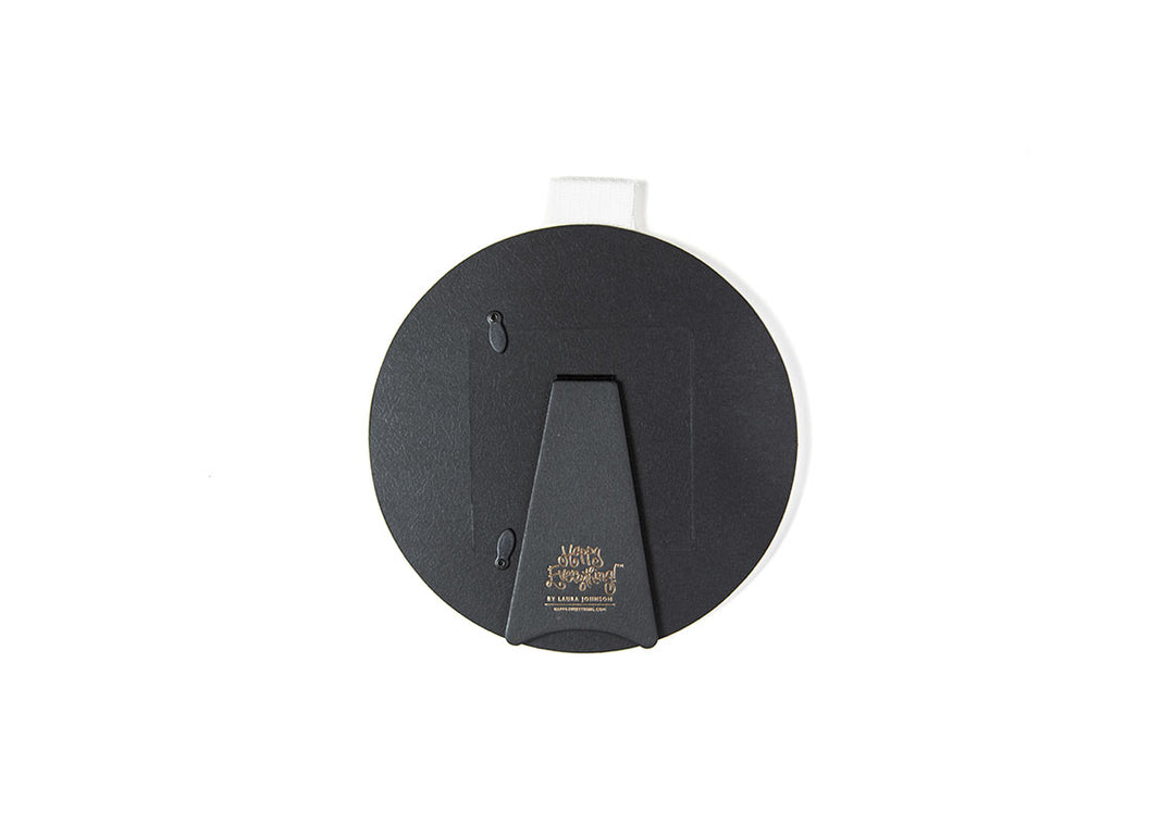 Back View of Mini Round Frame Happy Everything!