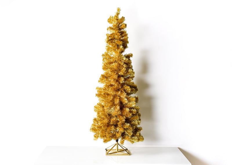 5-Foot Tree Tinsel Gold