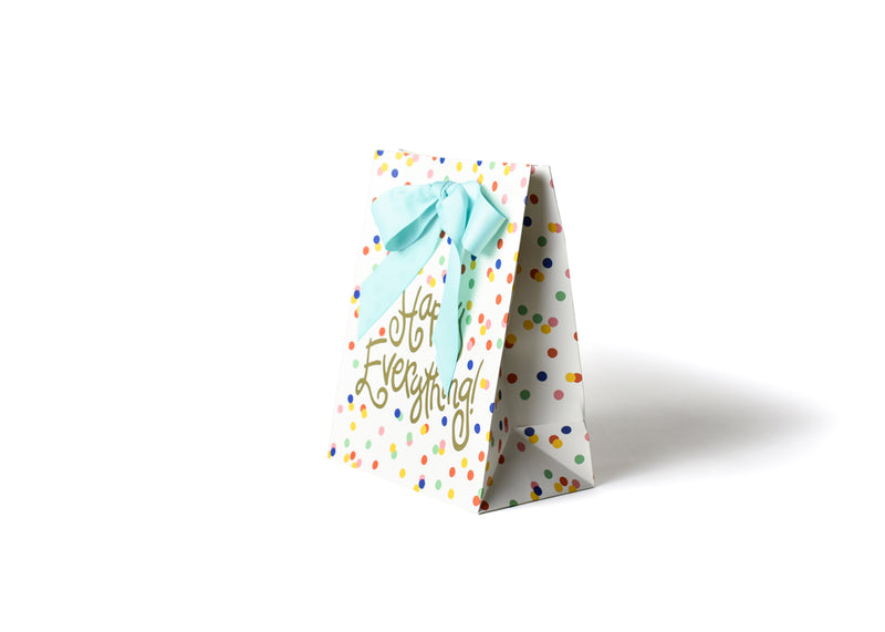 Mint Ribbon on Medium Gift Bag Happy Dot Design