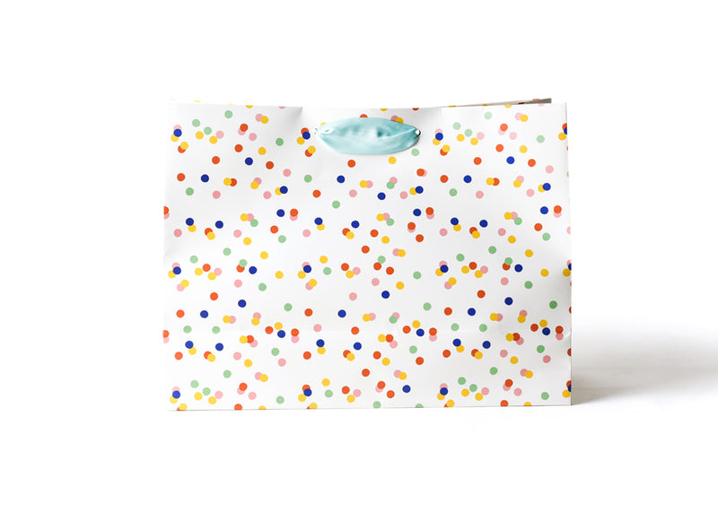 Happy Dot Large Gift Bag with Teal Ribbon