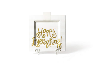 White Stripe Big Happy Everything! Square Platter