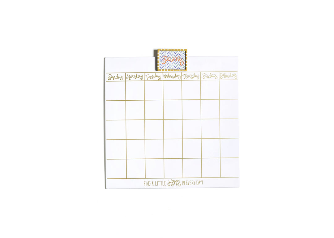 Happy Everything Magnetic Dry Erase 18in Wall Calendar with Hook-and-Loop Fastener for Interchangable Decorations