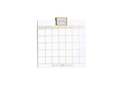 Happy Everything Magnetic Dry Erase 18in Wall Calendar with Hook-and-Loop Fastener for Interchangable Decorations