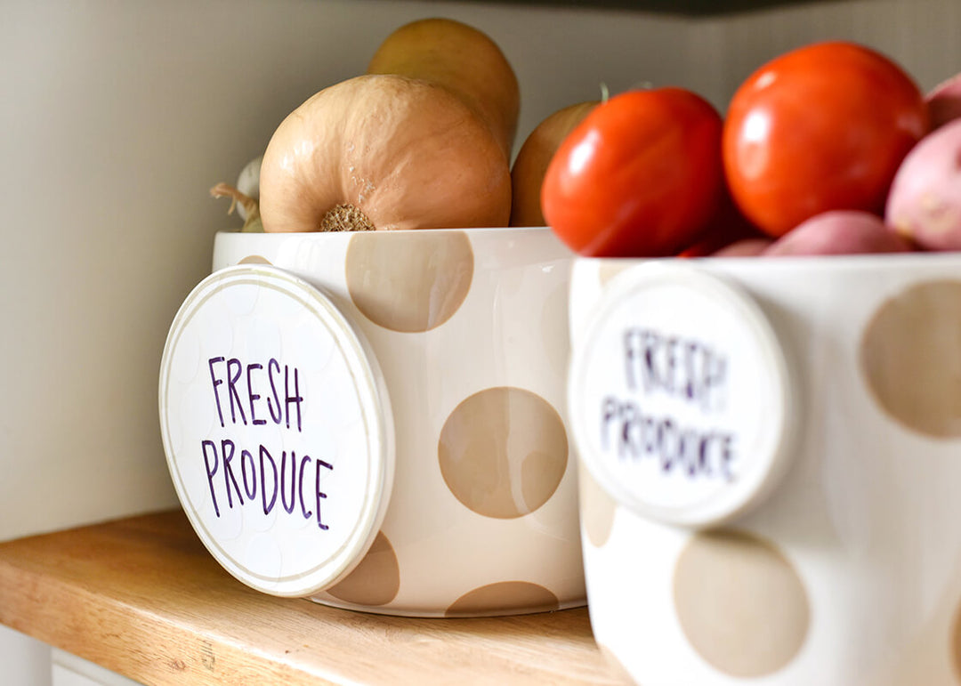 Neutral Dot Big Bowls Offer Clever Storage Solutions 
