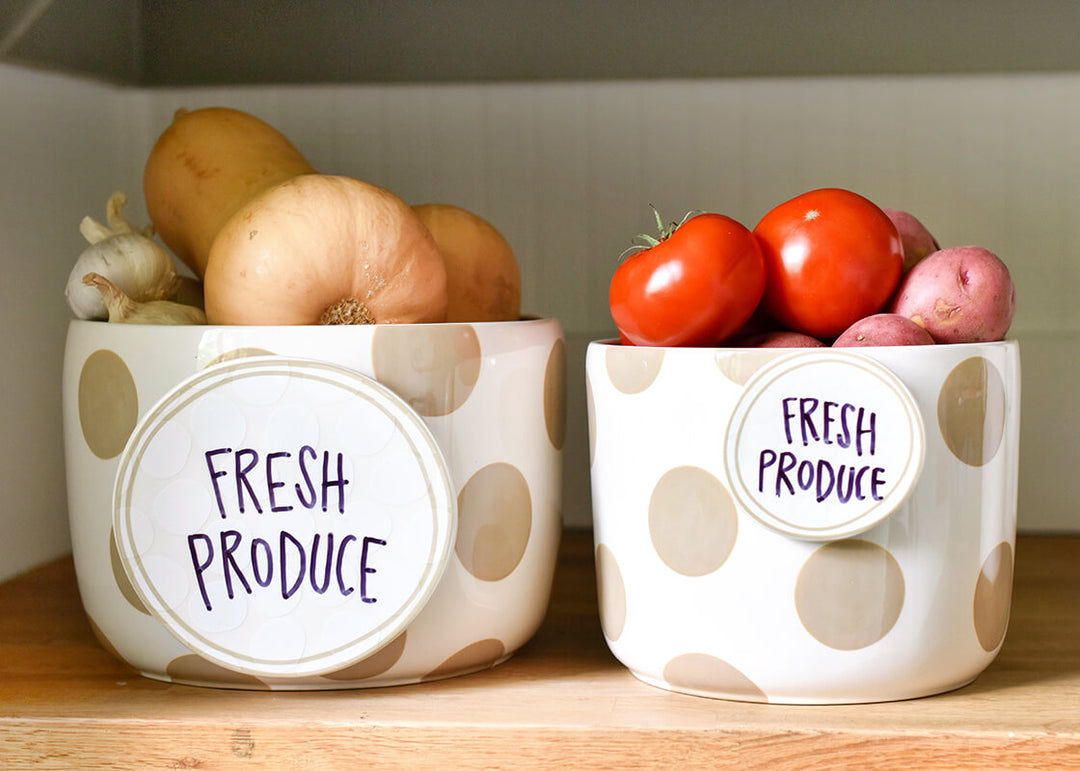 Big Attachments Label Neutral Dot Big Bowls Providing Storage Solution