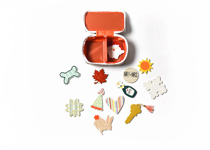 Mini Attachment Bag with Gold Design Stores Up To 18 Mini Attachments