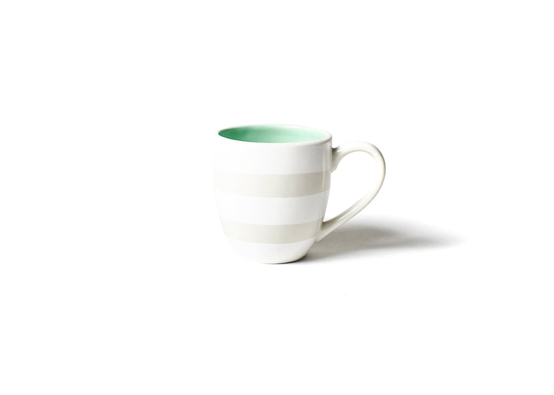 Personalization Available on Back Side of White Stripe Mug
