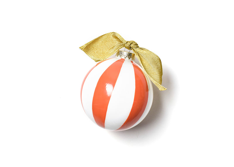 Personalization Available on Back Side of Persimmon Color Block Ornament