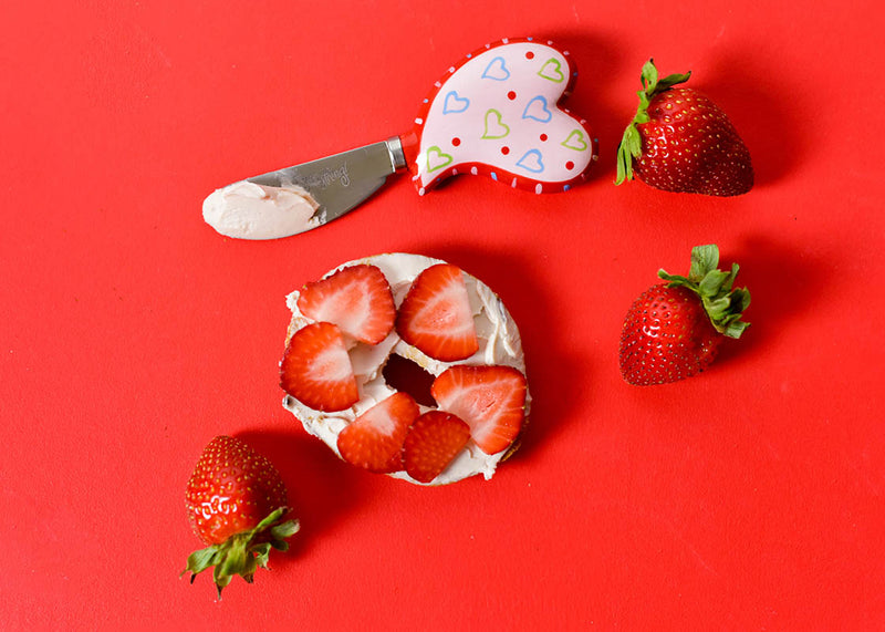 Heart Appetizer Spreader with Strawberries
