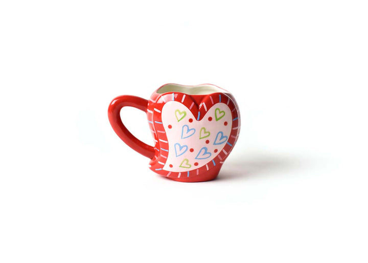Colorful Mug Shaped like Heart