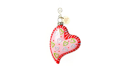 Glass and Metal Heart Shaped Ornament