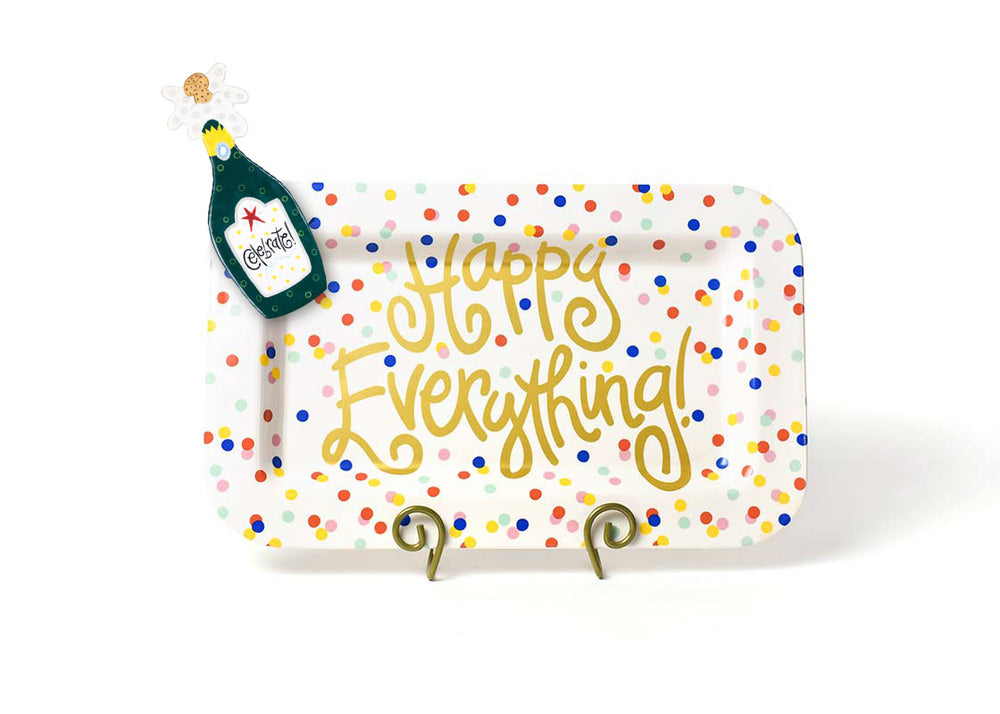 Mini Attachment Celebrate on Happy Everything! Mini Rectangle Serving Platter Happy Dot Design