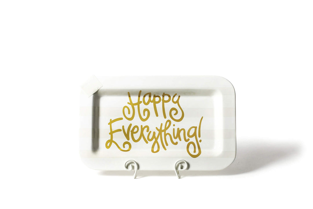 White Stripe Mini Rectangle Platter with Hook-and-Loop Attachment