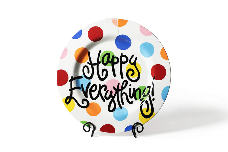 Big Round Happy Everything! Platter in Bright Dot Design with Signature Hook-and-Loop Attachment