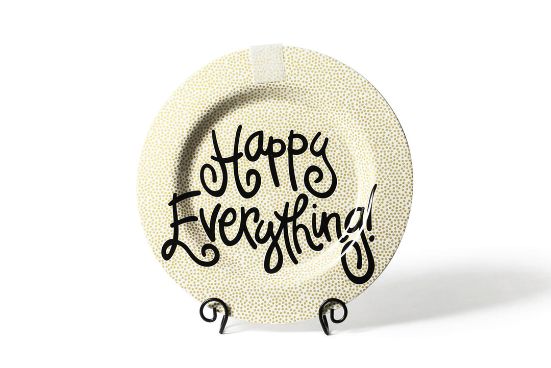 Gold Small Dot Big Round Serving Platter with Hook-and-Loop Attachment