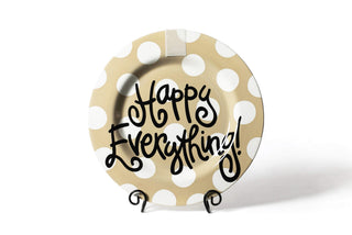 Neutral Dot Big Happy Everything! Round Platter