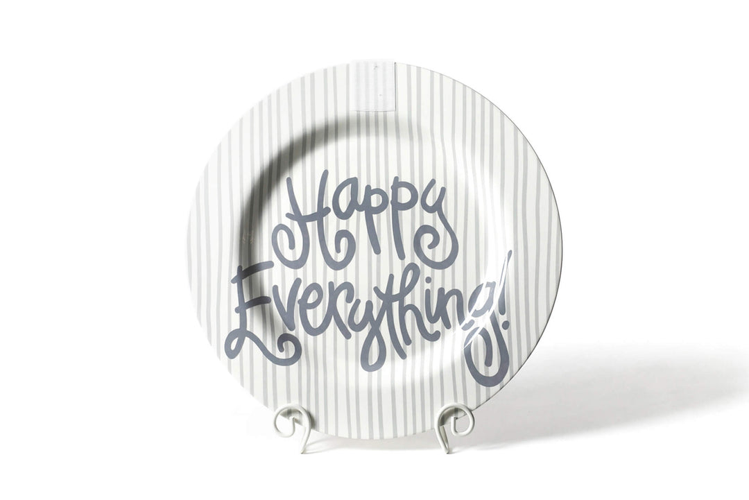 Stone Skinny Stripe Big Round Serving Platter with Signature Hook-and-Loop Attachment