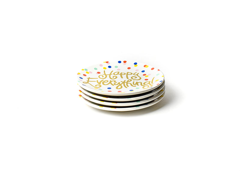 Happy Dot Happy Everything! Salad Plate, Set of 4