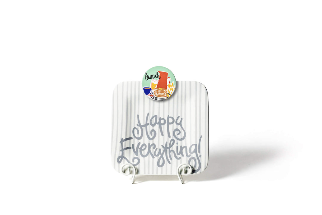 Brunch Mini Attachment on Stone Skinny Stripe Mini Square Serving Platter