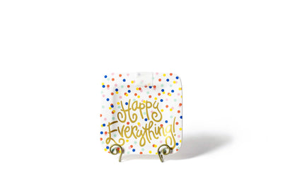 Mini Square Serving Platter with Happy Dot Design and Signature Hook-and-Loop Attachment