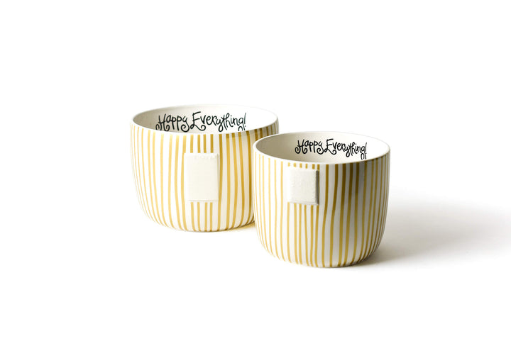 Gold Stripe Big Bowl and Mini Bowl 